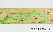 Physical Panoramic Map of Nioro, satellite outside