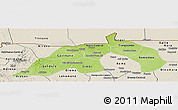 Physical Panoramic Map of Nioro, shaded relief outside