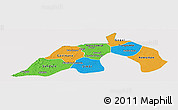 Political Panoramic Map of Nioro, cropped outside