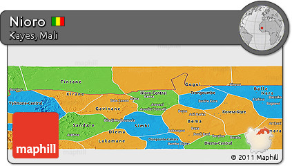 Political Panoramic Map of Nioro