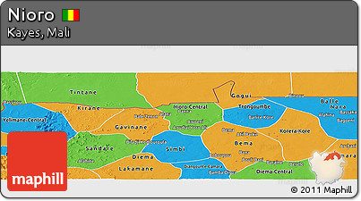 Political Panoramic Map of Nioro