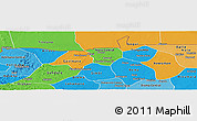 Political Panoramic Map of Nioro, political shades outside