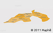 Political Shades Panoramic Map of Nioro, cropped outside