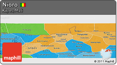 Political Shades Panoramic Map of Nioro