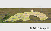 Satellite Panoramic Map of Nioro, darken