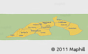 Savanna Style Panoramic Map of Nioro, single color outside