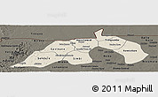 Shaded Relief Panoramic Map of Nioro, darken