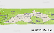 Shaded Relief Panoramic Map of Nioro, physical outside