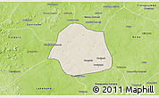 Shaded Relief 3D Map of Simbi, physical outside