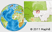 Physical Location Map of Simbi, highlighted country, highlighted parent region