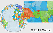 Political Location Map of Simbi