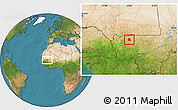 Satellite Location Map of Simbi
