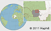 Savanna Style Location Map of Simbi, highlighted country, highlighted grandparent region