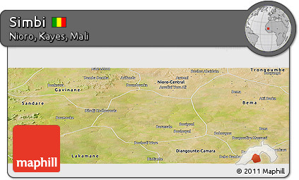 Satellite Panoramic Map of Simbi
