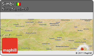 Satellite Panoramic Map of Simbi