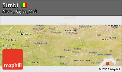 Satellite Panoramic Map of Simbi