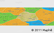Satellite Panoramic Map of Simbi, political outside