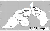 Gray Simple Map of Nioro, single color outside