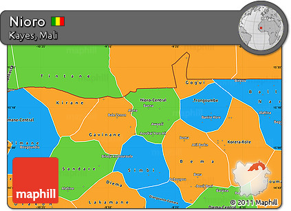 Political Simple Map of Nioro
