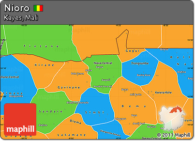Political Simple Map of Nioro