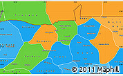 Political Simple Map of Nioro, political shades outside