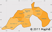 Political Shades Simple Map of Nioro, cropped outside