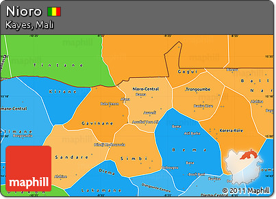 Political Shades Simple Map of Nioro