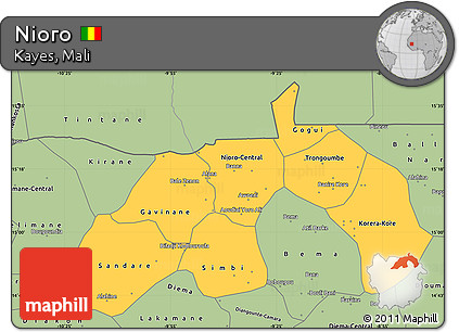 Savanna Style Simple Map of Nioro