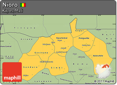 Savanna Style Simple Map of Nioro