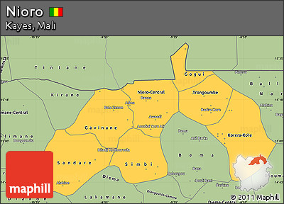 Savanna Style Simple Map of Nioro