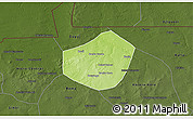 Physical 3D Map of Trongoumbe, darken