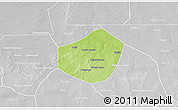 Physical 3D Map of Trongoumbe, lighten, desaturated