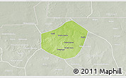 Physical 3D Map of Trongoumbe, lighten, semi-desaturated