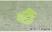Physical 3D Map of Trongoumbe, semi-desaturated