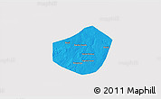 Political 3D Map of Trongoumbe, cropped outside