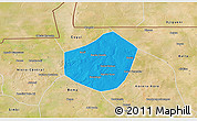 Political 3D Map of Trongoumbe, satellite outside
