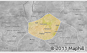 Satellite 3D Map of Trongoumbe, desaturated