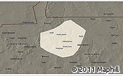 Shaded Relief 3D Map of Trongoumbe, darken