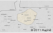 Shaded Relief 3D Map of Trongoumbe, desaturated