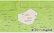 Shaded Relief 3D Map of Trongoumbe, physical outside