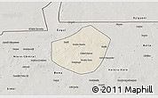 Shaded Relief 3D Map of Trongoumbe, semi-desaturated