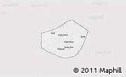 Silver Style 3D Map of Trongoumbe, single color outside
