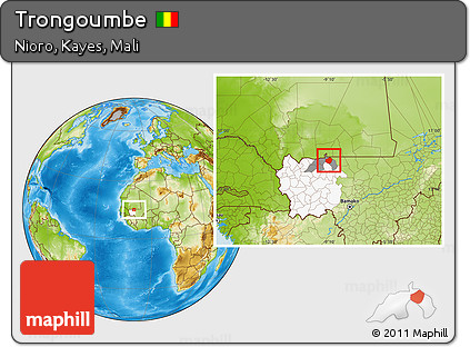 Physical Location Map of Trongoumbe, highlighted parent region, highlighted grandparent region