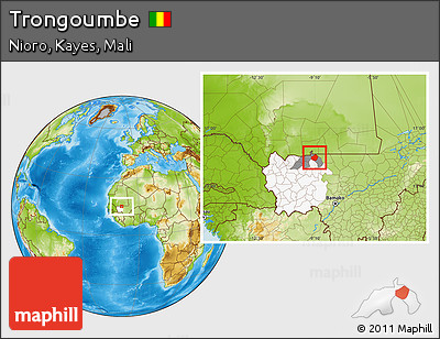 Physical Location Map of Trongoumbe, highlighted parent region, highlighted grandparent region