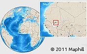 Shaded Relief Location Map of Trongoumbe, highlighted parent region, highlighted grandparent region, within the entire country