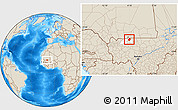 Shaded Relief Location Map of Trongoumbe, highlighted parent region