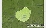 Physical Map of Trongoumbe, darken