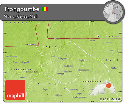 Physical Map of Trongoumbe