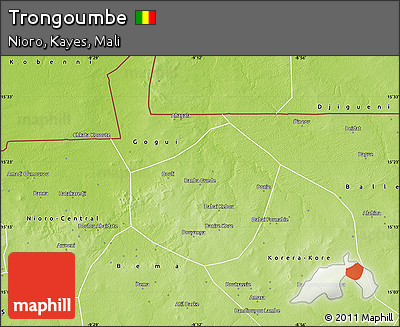 Physical Map of Trongoumbe