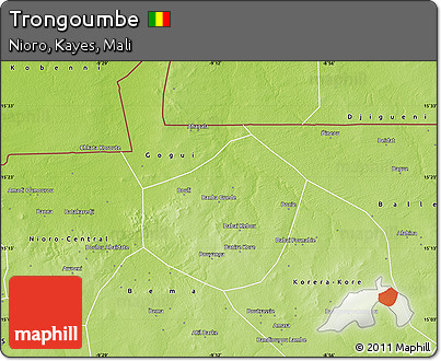 Physical Map of Trongoumbe